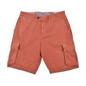 NEW BRUNELLO CUCINELLI men's cotton bermuda shorts in orange